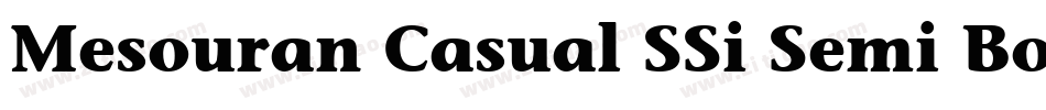 Mesouran Casual SSi Semi Bold Italic字体转换